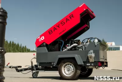 Дизельный компрессор BAYSAR DS185-7 на шасси фото 1